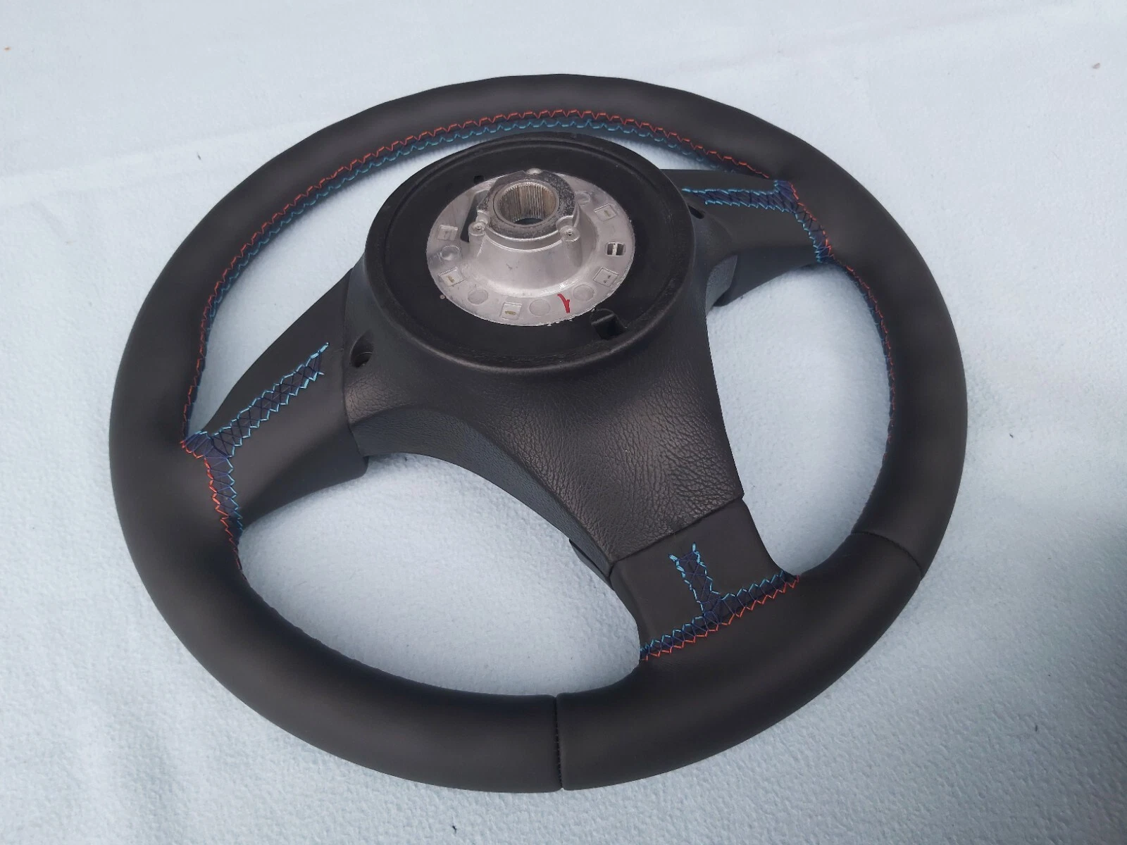 BMW E36 Euro sports steering wheel with thumb rests, new leather