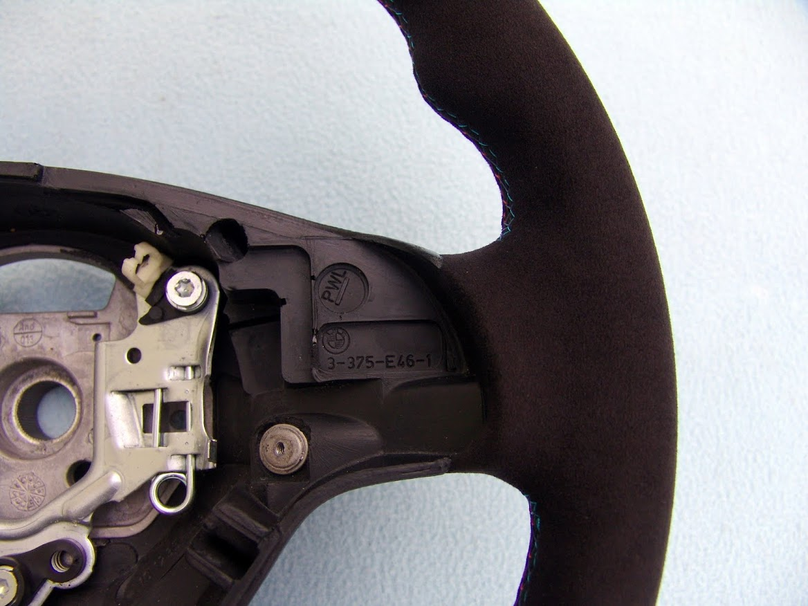 BMW M TECHNIC STEERING WHEEL, NEW ALCANTARA, 3 COLOR STITCHING, E39 M5, E46 M3