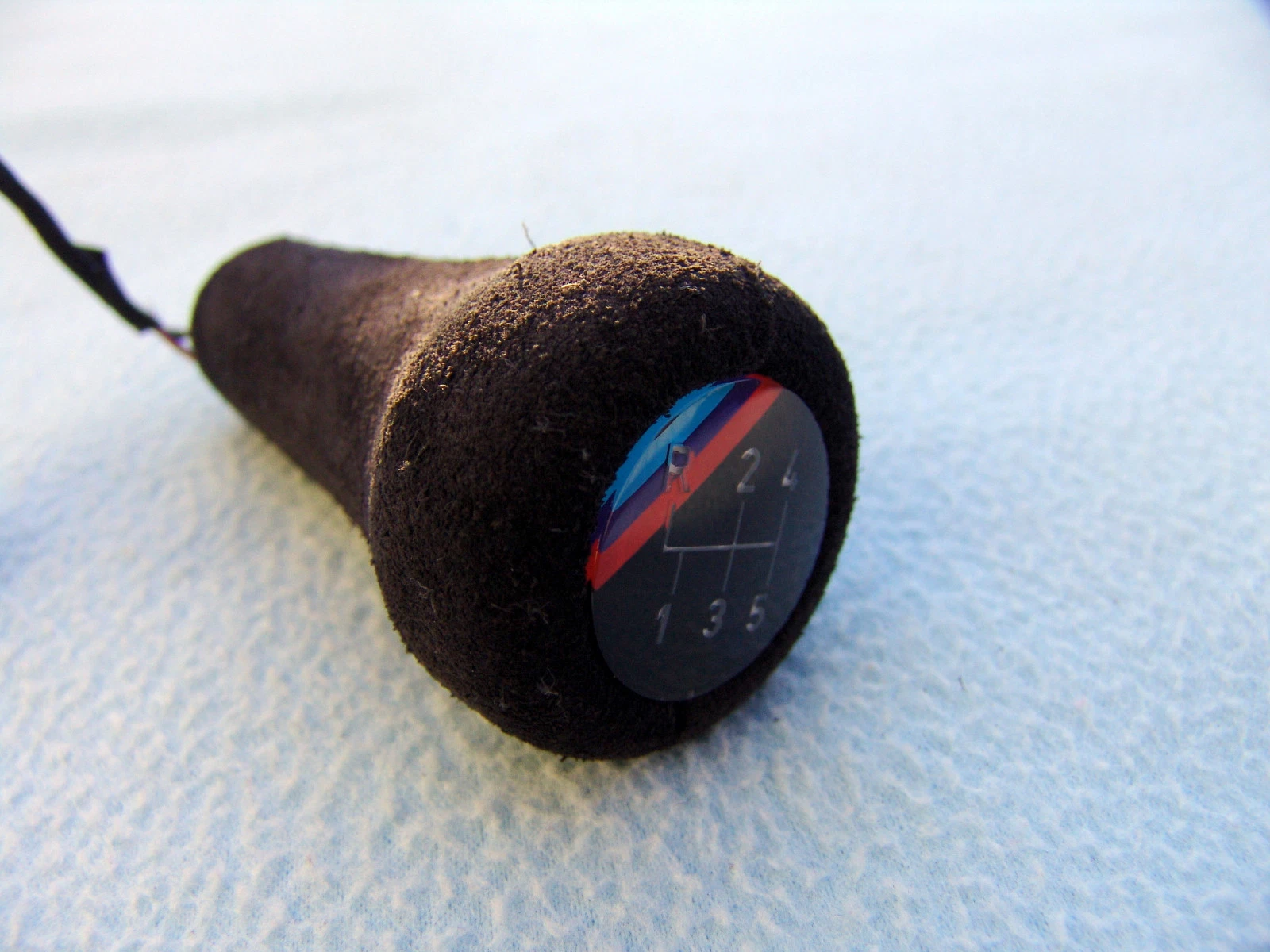ORIGINAL BMW E30 M3 Sport Evolution Illuminated Shift Knob - Suede / Rough Leather