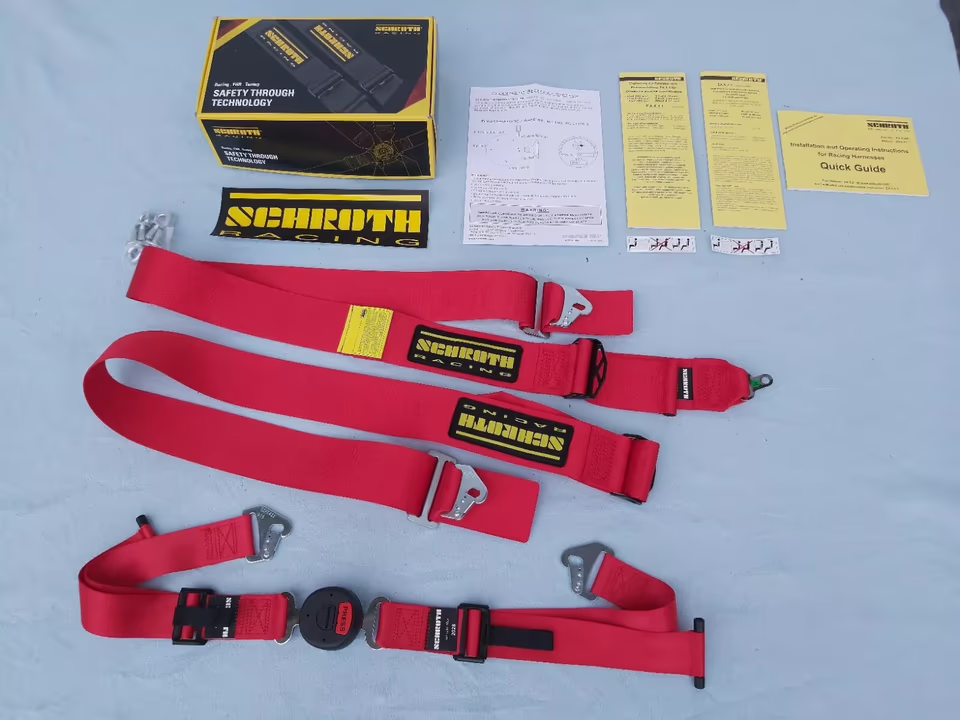 SCHROTH PROFI II-FE ASM BELT, RED,  RELEASE, RIGHT, NEW. 25271