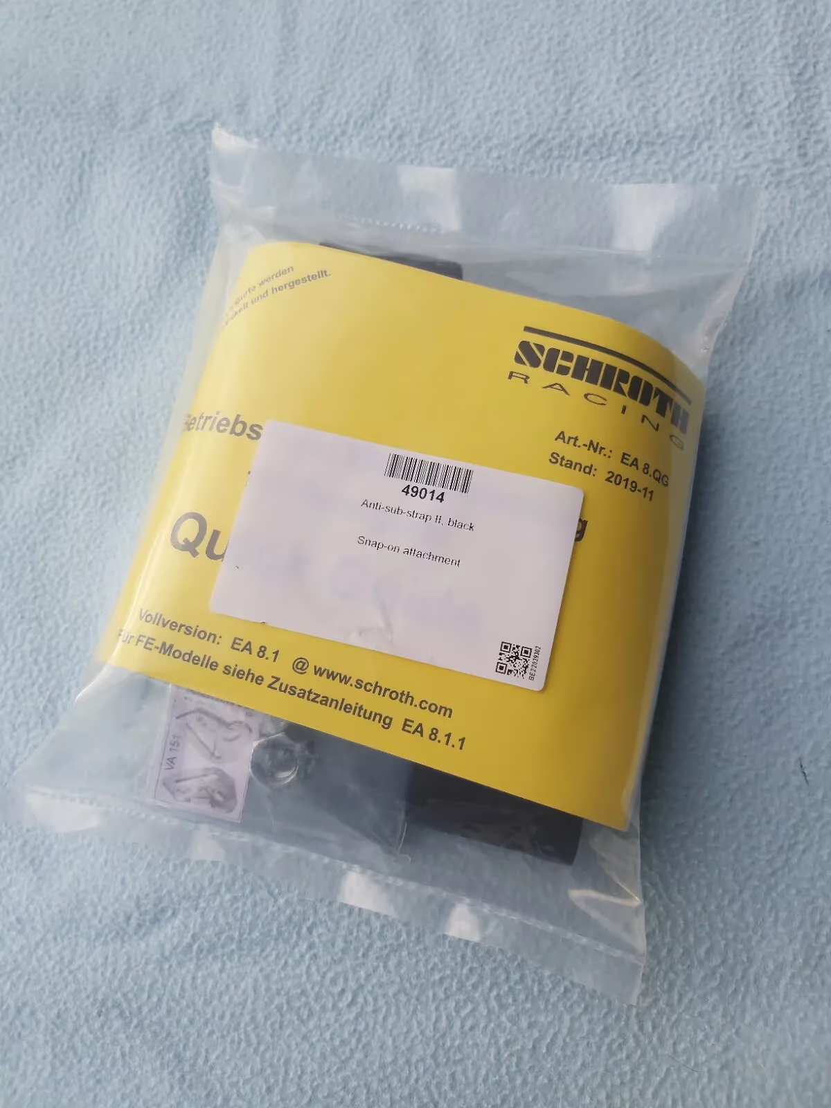 SCHROTH ANTI SUB STRAP II BLACK, NEW. 49014