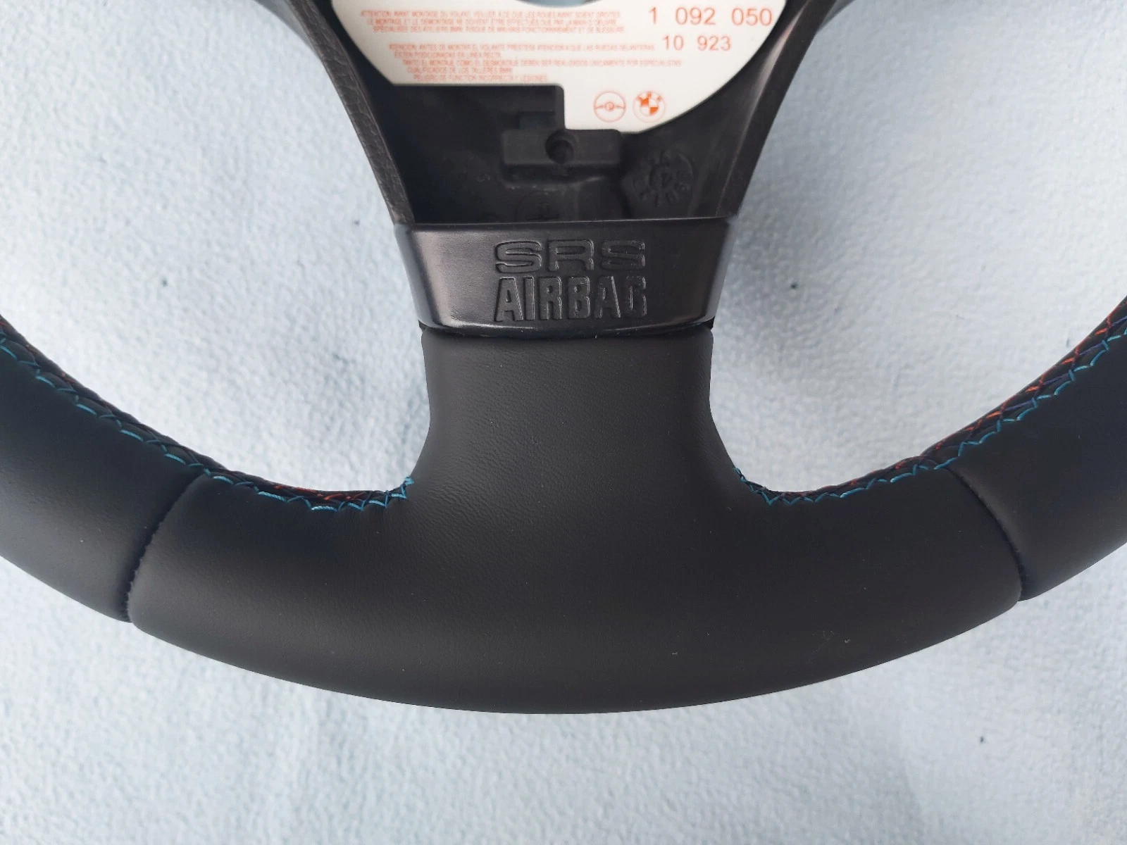 BMW E36 Euro sports steering wheel with thumb rests, new leather