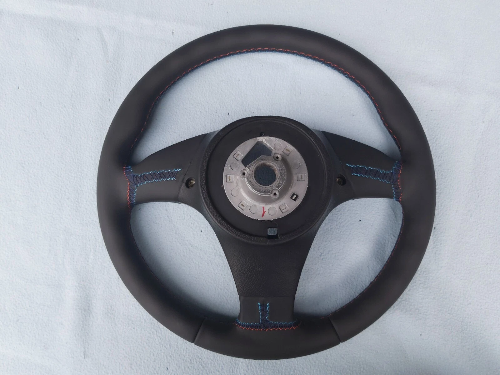 BMW E36 Euro sports steering wheel with thumb rests, new leather