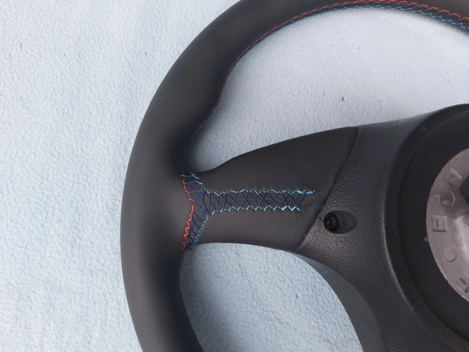 BMW E36 Euro sports steering wheel with thumb rests, new leather