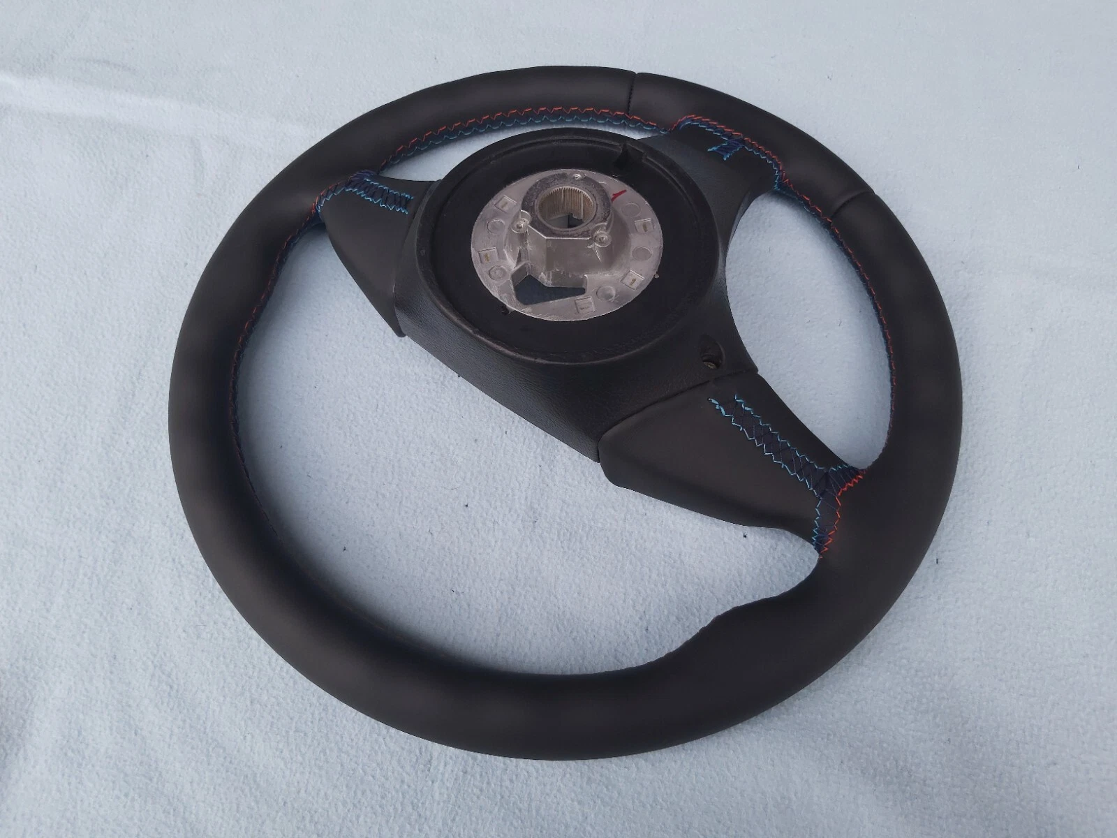 BMW E36 Euro sports steering wheel with thumb rests, new leather