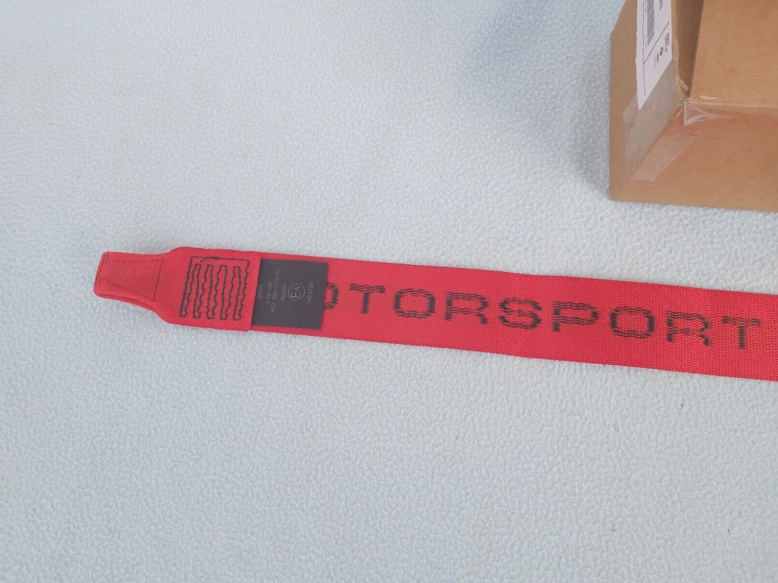 GENUINE BMW E36 COUPE RED MOTORSPORT UPPER FRONT BELTS (LEFT + RIGHT)
