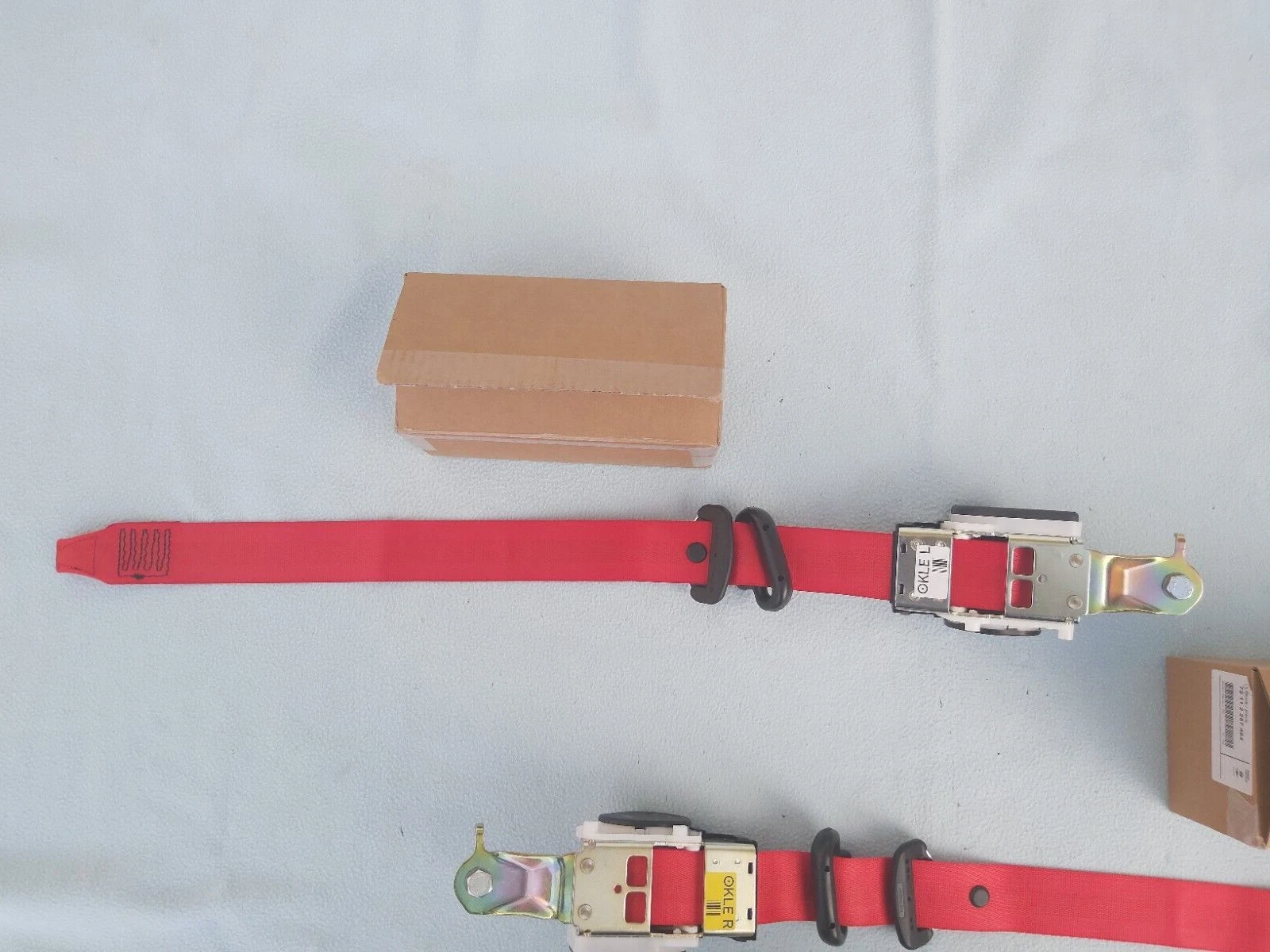 GENUINE BMW E36 COUPE RED MOTORSPORT UPPER FRONT BELTS (LEFT + RIGHT)