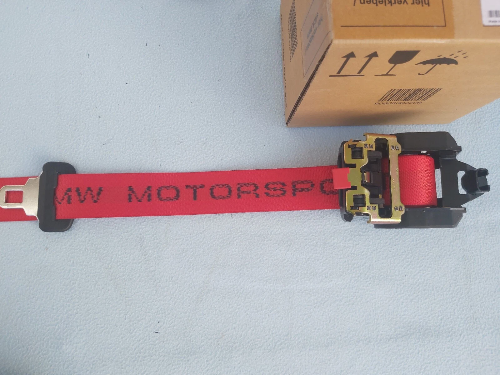GENUINE BMW E36 RED MOTORSPORT UPPER REAR BELTS (LEFT + RIGHT)