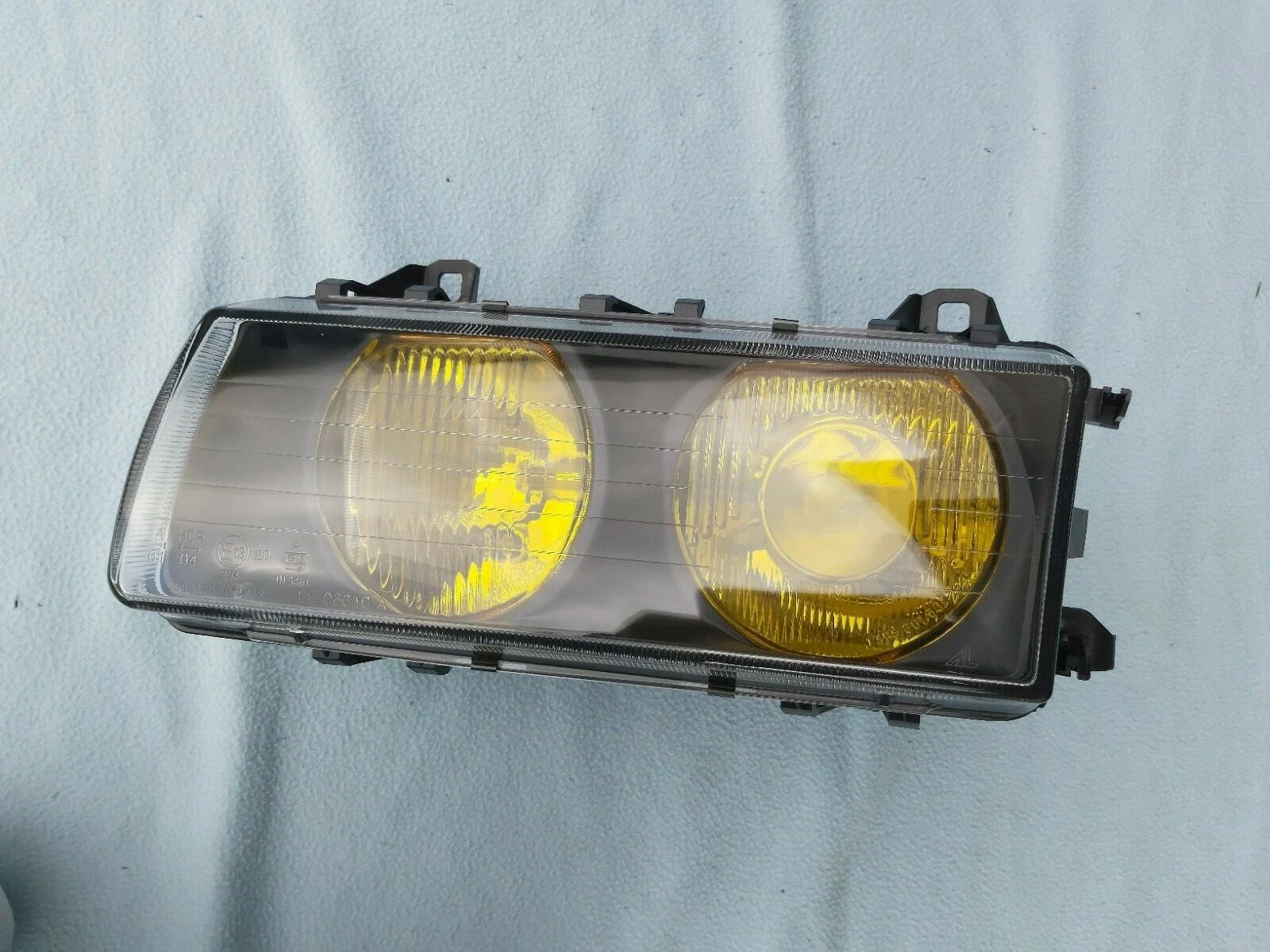 BMW E36 M3 GT YELLOW BOSCH EURO ELLIPSOID HEADLIGHTS w. NEW LENSES, ORIGINAL BMW