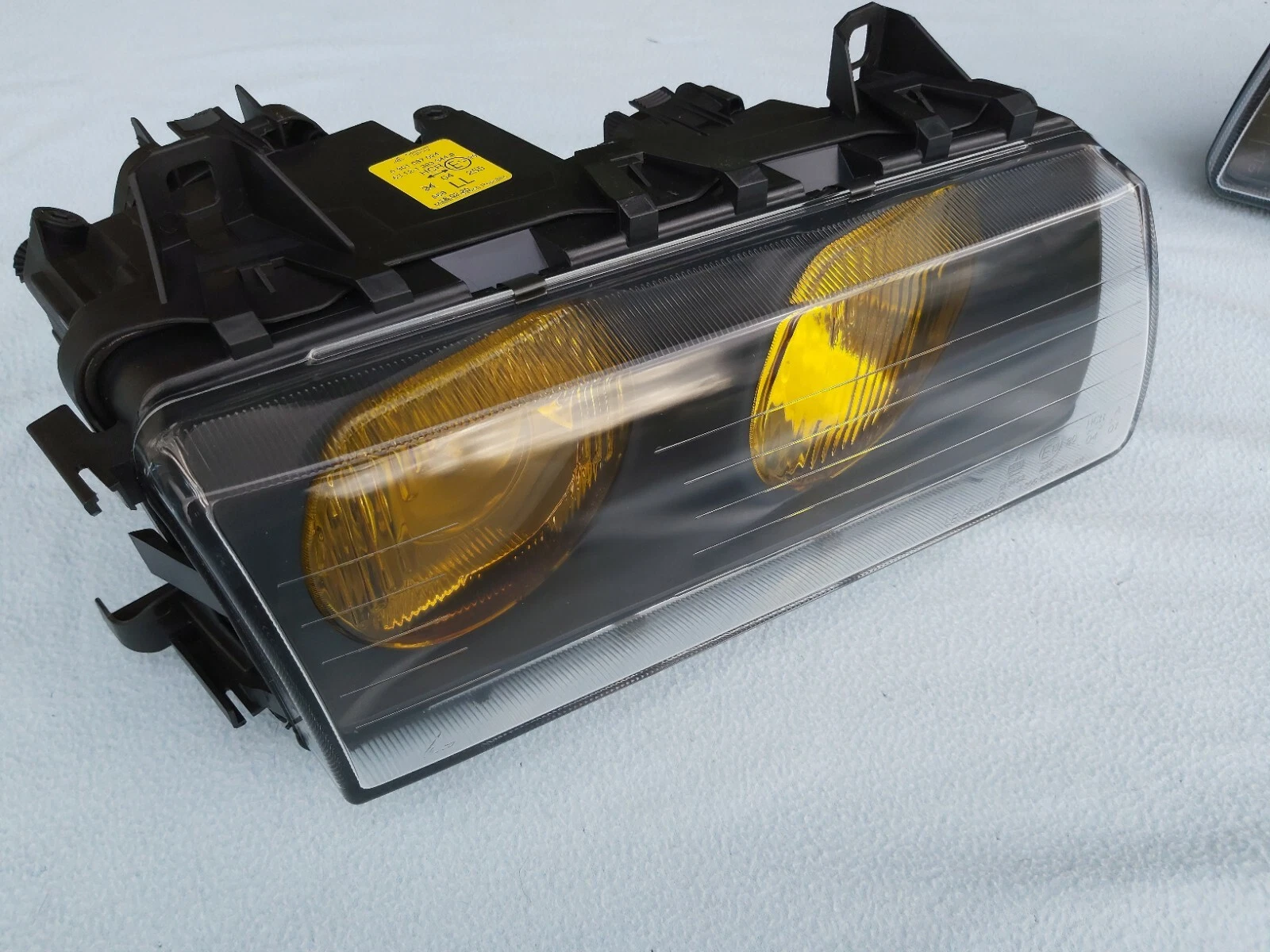BMW E36 M3 GT YELLOW BOSCH EURO ELLIPSOID HEADLIGHTS w. NEW LENSES, ORIGINAL BMW