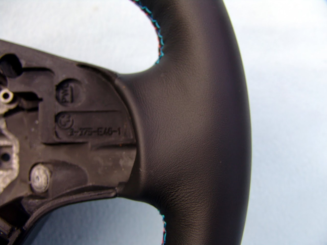 BMW M TECHNIC STEERING WHEEL E39 M5, E46 M3, NEW LEATHER AND 3 COLOR STITCHING