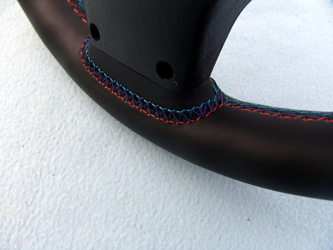 BMW M TECHNIC STEERING WHEEL E39 M5, E46 M3, NEW LEATHER AND 3 COLOR STITCHING