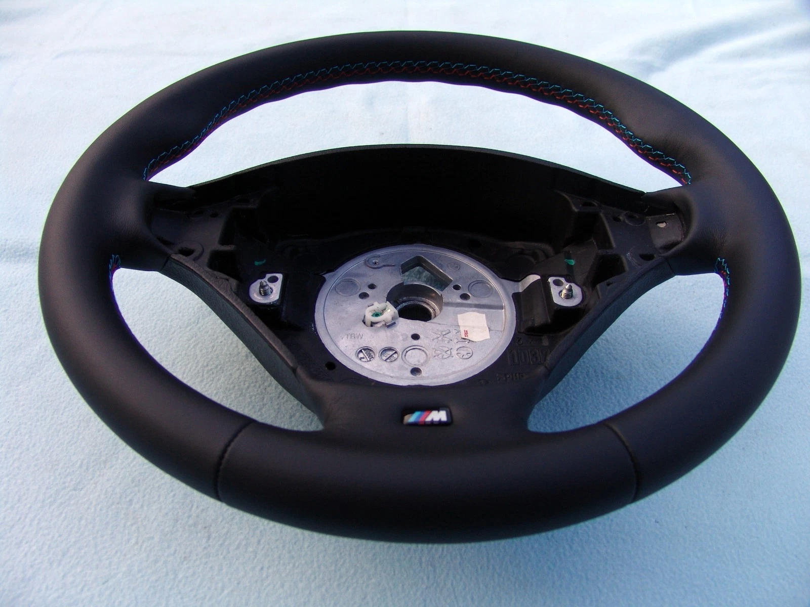 BMW M TECHNIC SPORTS STEERING WHEEL, E36 M3 NEW NAPPA LEATHER, 3 COLOR STITCHING